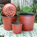 Pot de fleur extérieur en plastique durable et léger