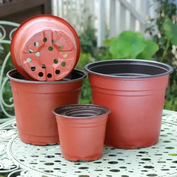 Pot de fleur extérieur en plastique durable et léger