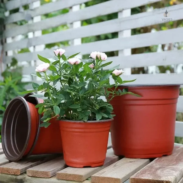 Pot de fleur en plastique pour un jardin coloré