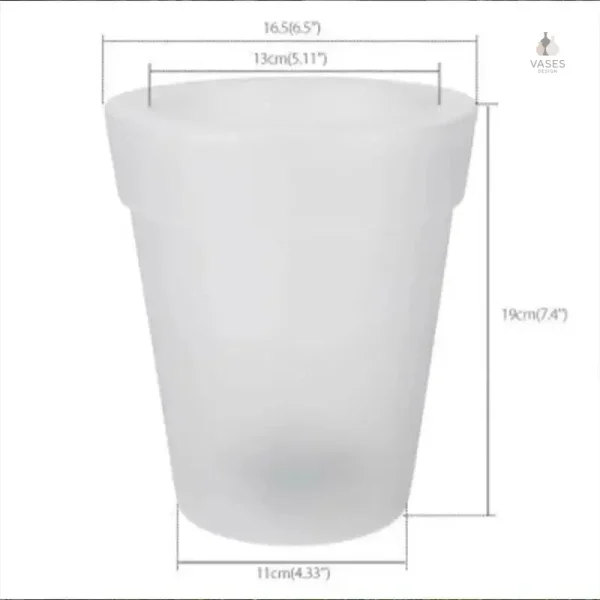 Pot de fleur extérieur éclairé pour terrasse