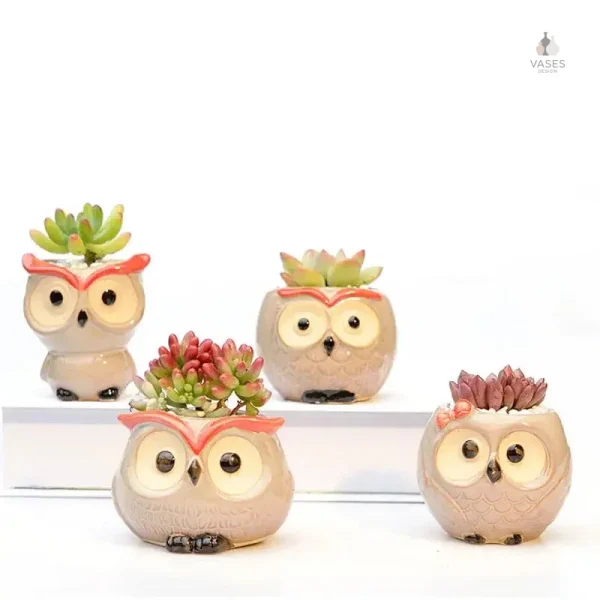 Pot de fleurs hibou, accessoire tendance pour jardiniers