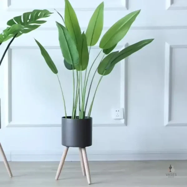 Support pour pot de fleur en métal surélevé