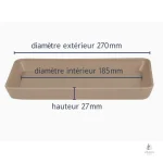 Accessoire de jardinage, soucoupe à fleurs rectangulaire