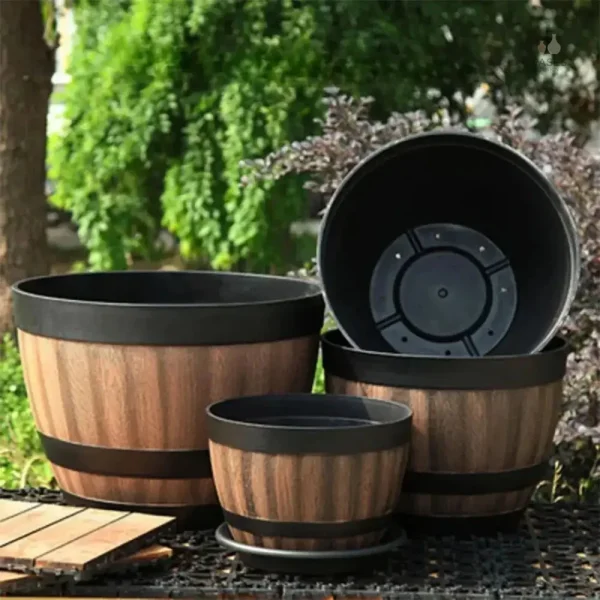 Pot de fleur rond pour extérieur