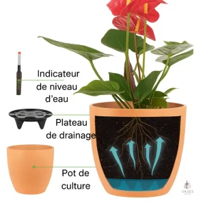Conteneur de jardinage en plastique durable