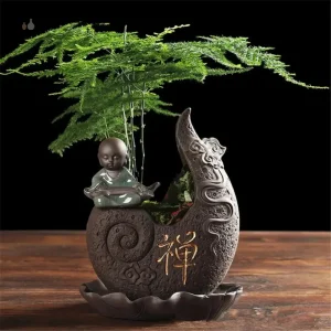 Vase décoratif chinois pour plantes d'intérieur