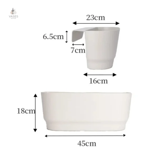 Pot de fleurs pratique pour espaces réduits