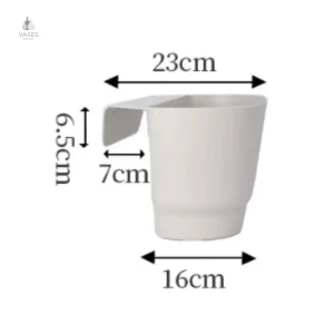 Pot blanc élégant pour décoration florale en suspension