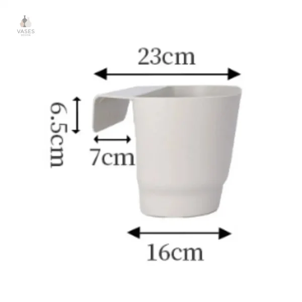 Pot blanc élégant pour décoration florale en suspension