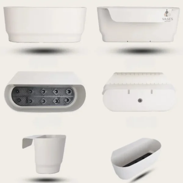 Pot de fleurs aérien blanc pour un intérieur moderne