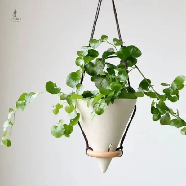 Pot de fleur suspendu élégant pour décoration intérieure