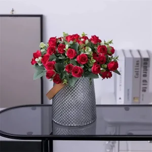Fleur artificielle rose pour décoration intérieure