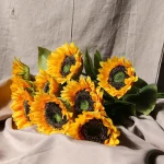 Fleur artificielle : tournesol coloré pour décoration