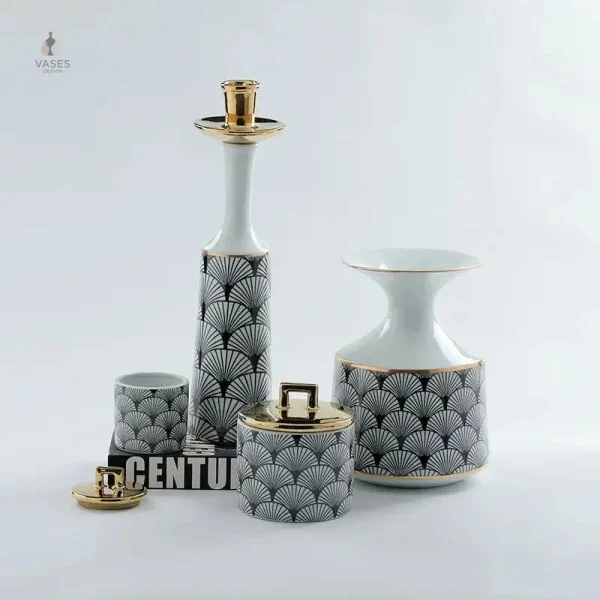 Vase à fleurs en porcelaine élégant et raffiné