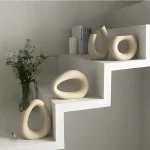Vase à pampas élégant pour décoration intérieure