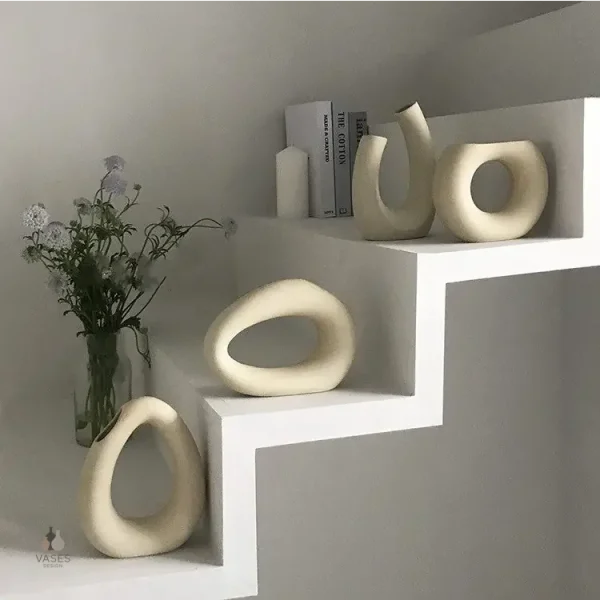 Vase à pampas élégant pour décoration intérieure