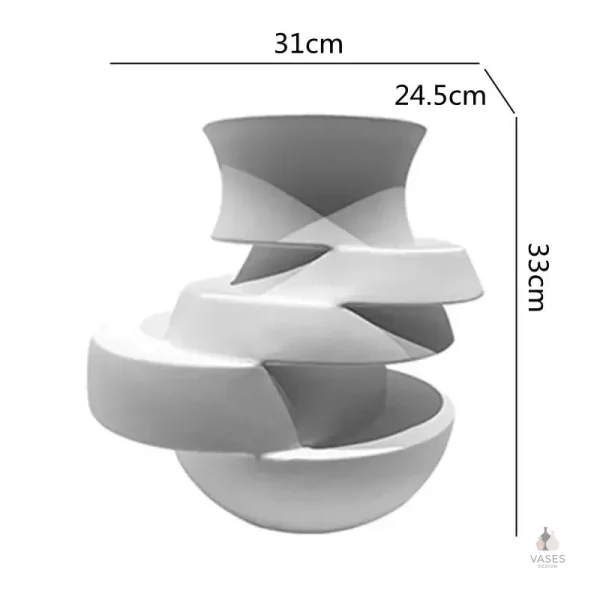 Vase abstrait en céramique, parfait pour un style minimaliste