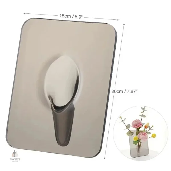 Vase acrylique transparent, accessoire pour maison stylée