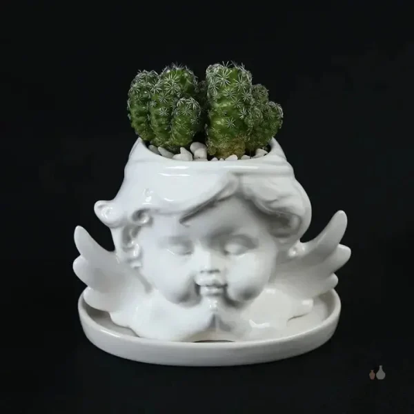 Vase ange décoratif en céramique élégante