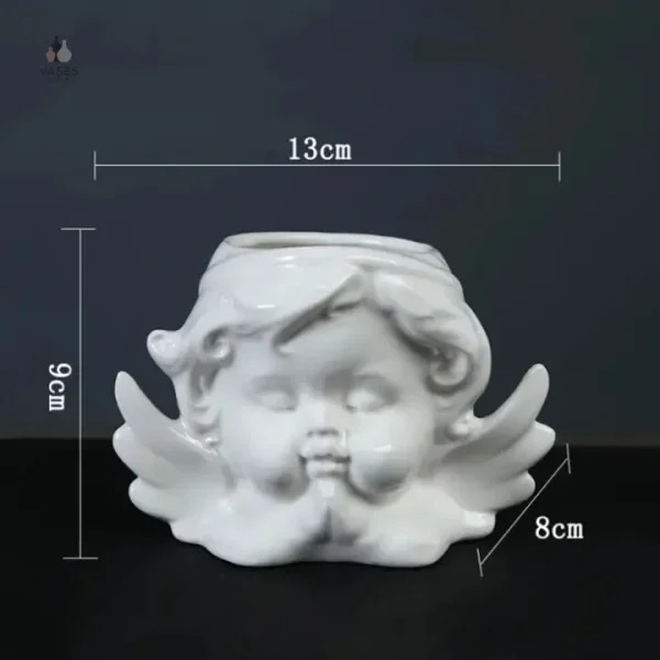 Vase original avec motif d'ange, embellissement moderne