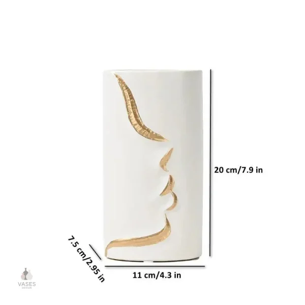 Vase visage, accent décoratif charmant