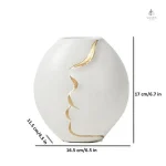 Vase visage, pièce d'art pour table