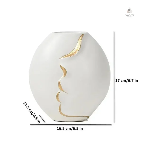 Vase visage, pièce d'art pour table