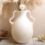 Vase décoratif avec poignée pratique en céramique