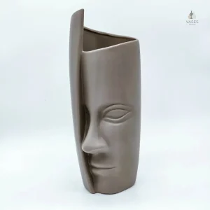 Vase visage unique, accessoire décoratif