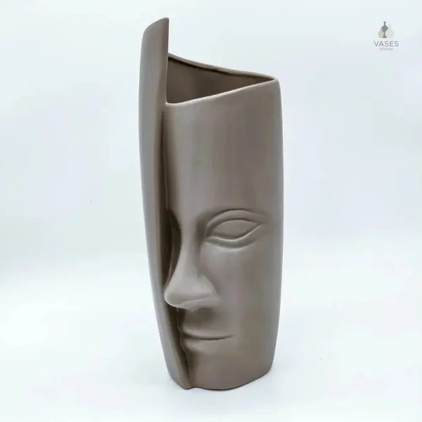 Vase visage unique, accessoire décoratif