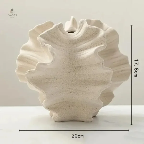 Vase pampa en teinte beige, parfait pour accessoires décoratifs