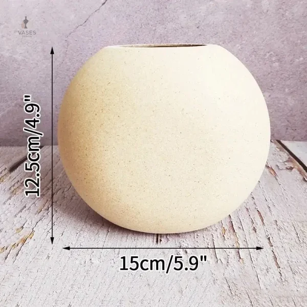 Vase blanc élégant en bois