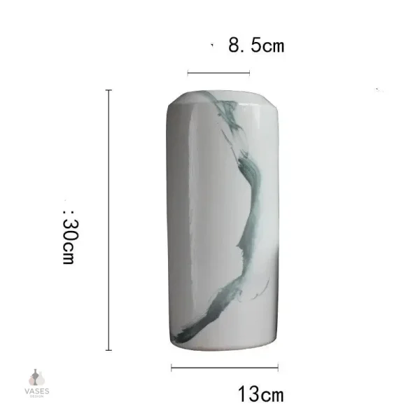 Vase blanc en céramique, décoration intérieure chic