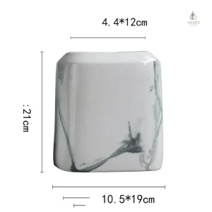 Vase céramique blanc, accessoire style minimaliste
