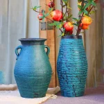 Vase canard bleu élégant pour décoration intérieure
