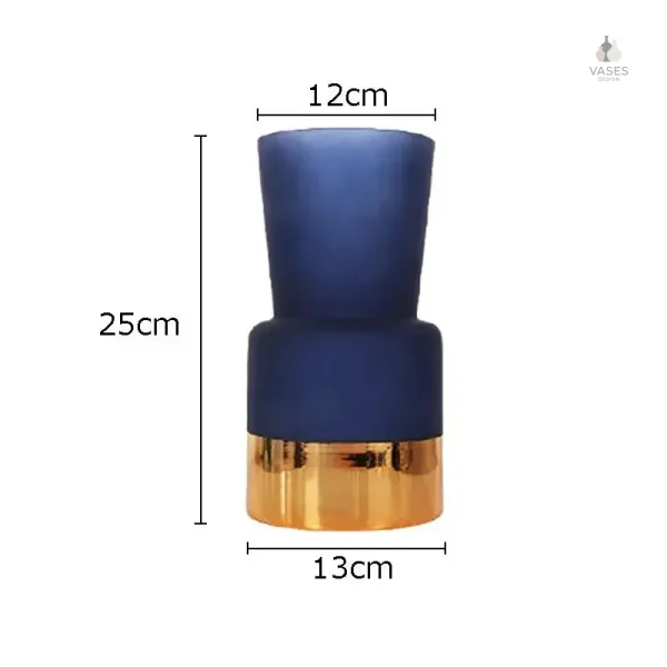 Vase bleu or pour une décoration moderne et raffinée