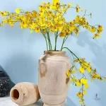 Vase en bois naturel, style scandinave