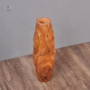 Vase décoratif en bois naturel