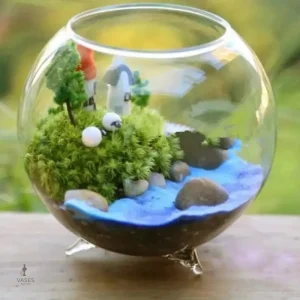 Vase boule 10 cm en céramique décorative