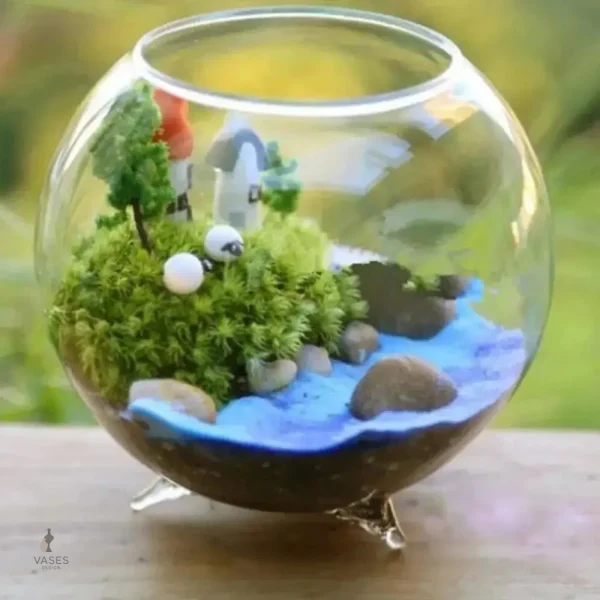 Vase boule 10 cm en céramique décorative