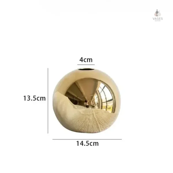Vase boule doré, idéal pour centre de table