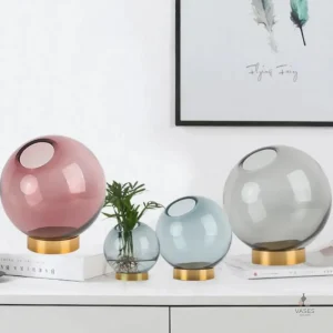 Vase boule en verre élégant et moderne
