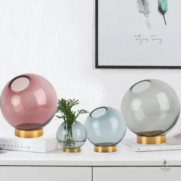 Vase boule en verre élégant et moderne