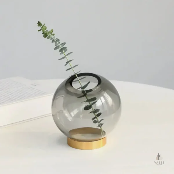 Vase en verre sphérique, idéal pour plantes
