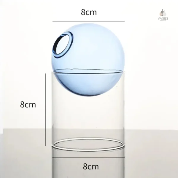 Vase boule en verre pour plantes