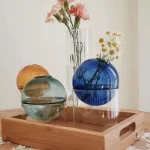 Vase en verre transparent pour décoration