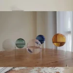 Vase boule élégant en verre