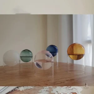 Vase boule élégant en verre