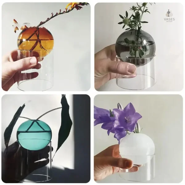 Vase en verre pour fleurs fraîches