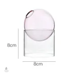 Vase décoratif en verre transparent